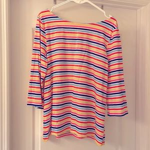 NWOT Lilly Pulitzer Waverly Top in Island Stripe